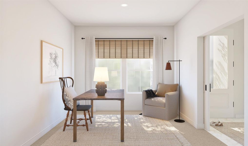 Private home office (*Artist rendering used for illustration purposes only.)