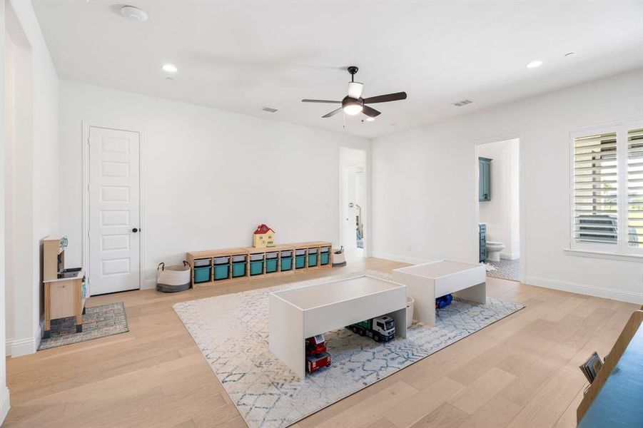 A massive flex space designed to suit your lifestyle, perfect for a secondary family room, gym, or children's play area.
