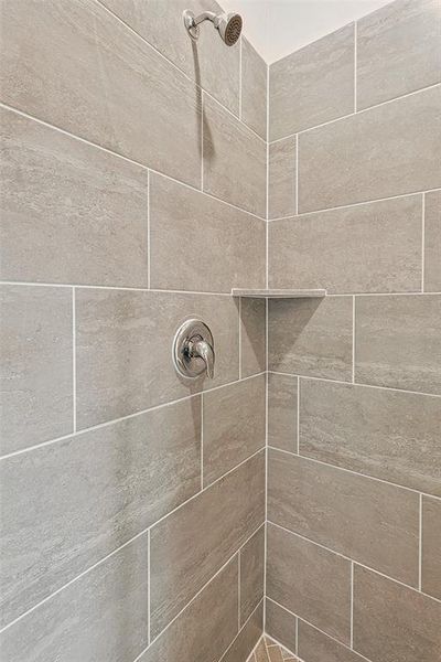 Interior details featuring tiled shower