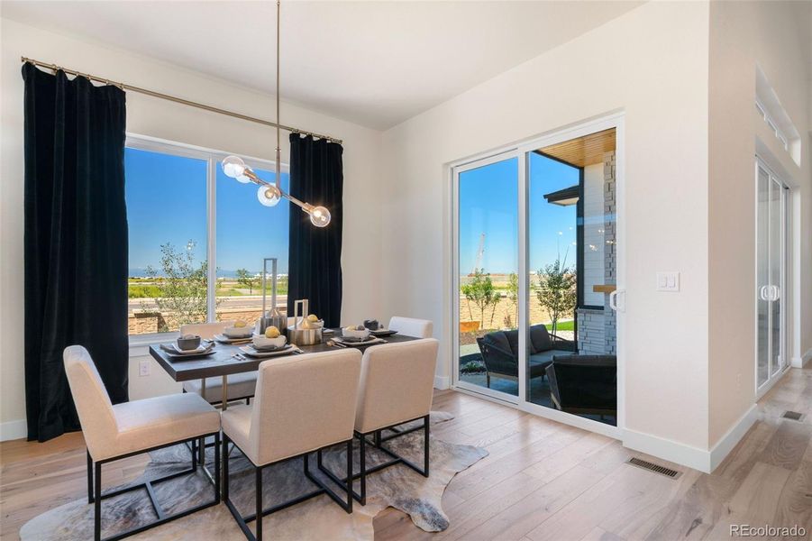 Dining Area off Kitchen with Patio Access