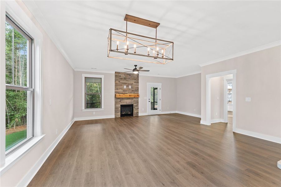 Images of a different home with a similar floor pl