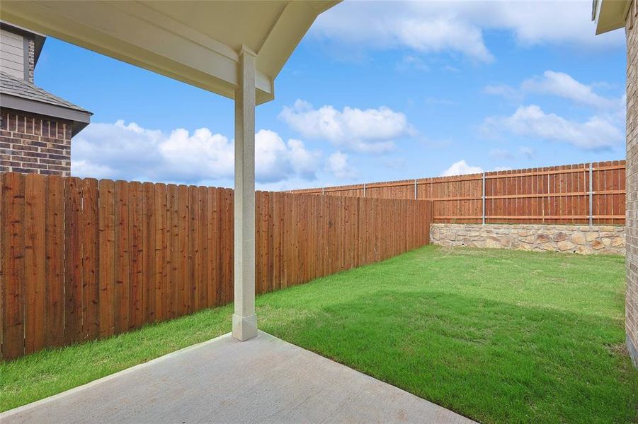 View of yard featuring a patio