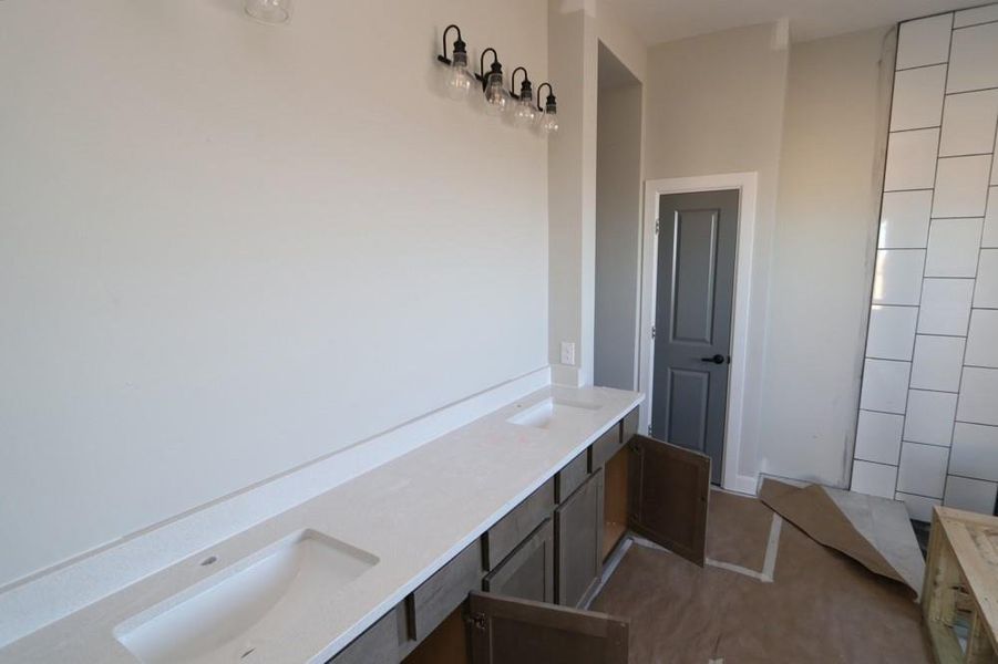 In-progress construction of a new home in Meridiana 55' Homesites, Manvel, TX (Image 7).