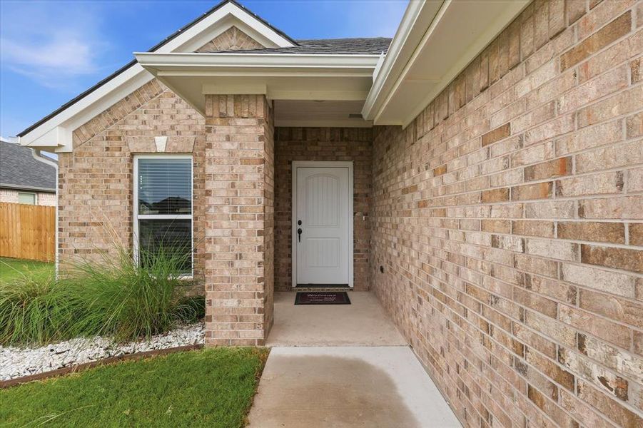 Inviting front door entry