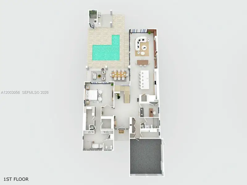 2D floor plan layout of this home in , Biscayne Park, FL (Image 4).