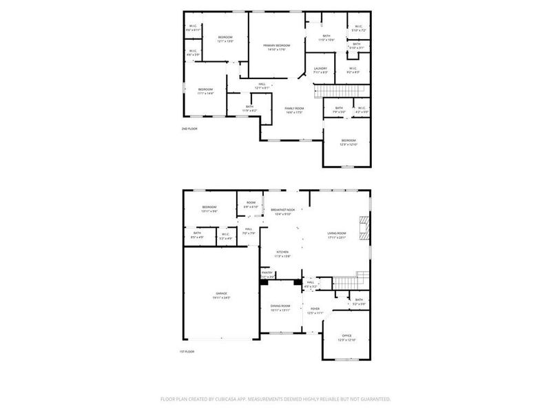 2D floor plan layout of this home in Briar Creek, Atlanta, GA (Image 3).