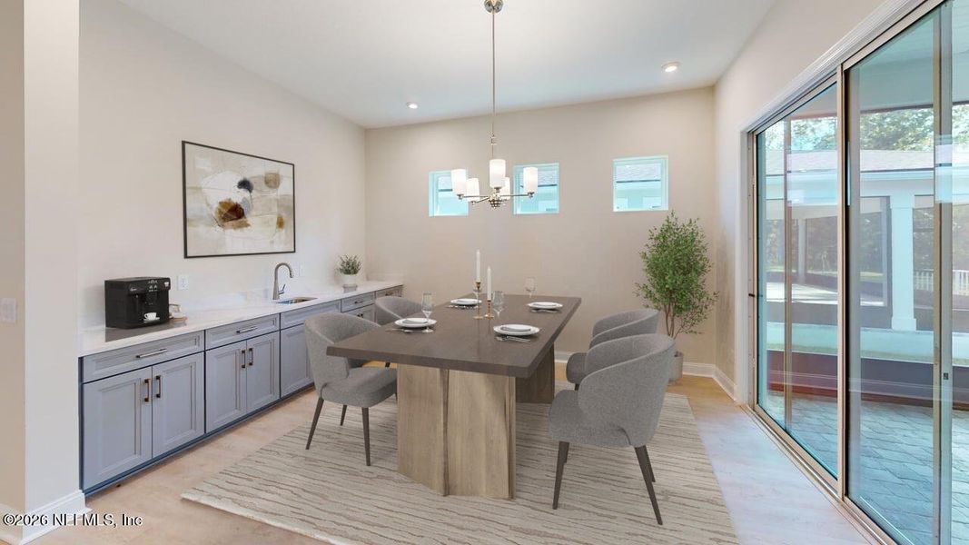 Furnished interior view inside a new home in RiverTown - WaterSong, St. Johns (Image 11).