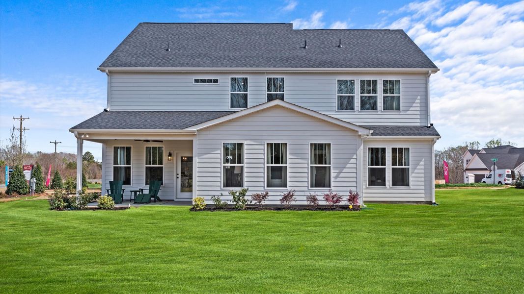 Representative exterior photo of a completed home built from the Stonehaven by DRB Homes in Rosemary Grove, Greenville, SC (Image 28).