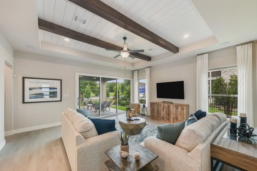 Representative furnished interior of a home built from the Springport by Chesmar Homes in Canyon Falls, Argyle (Image 8).