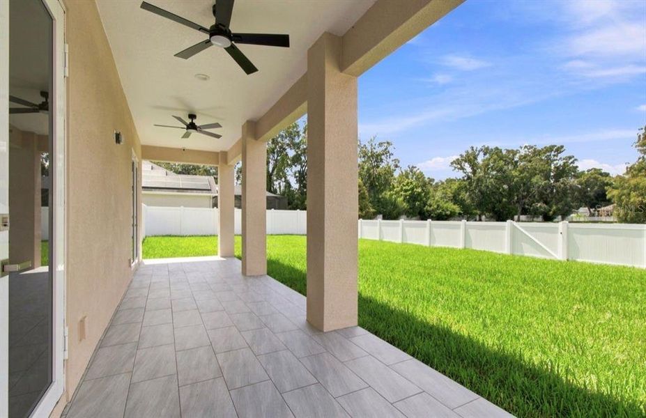 Exterior details and patio area of a home in , Tampa (Image 32).