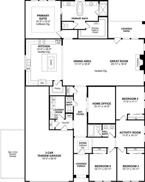 2D floor plan layout of this home in Wellington, Haslet, TX (Image 4). 2D floor plan layout of this home in Wellington, Haslet, TX (Image 4).