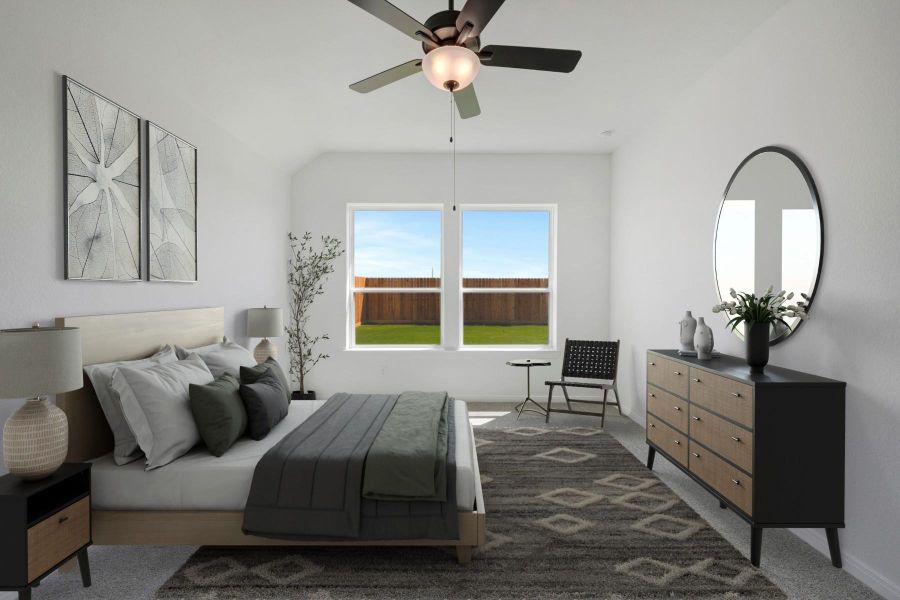 Furnished interior view inside a new home in Jordan Ranch - Terrace Collection, Fulshear (Image 11).