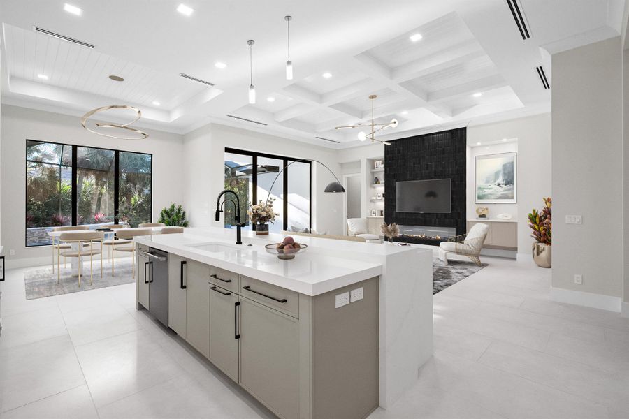 Furnished interior view inside a new home in Seaglass, Vero Beach (Image 10).