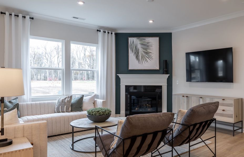 Furnished interior view inside a new home in Stewarts Landing, Charlotte (Image 24).