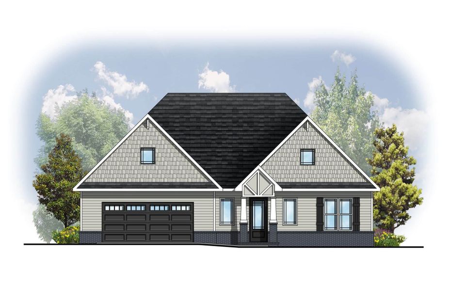 Representative rendering of the exterior for the Laurel I by Cook Bros. Homes (Image 4).