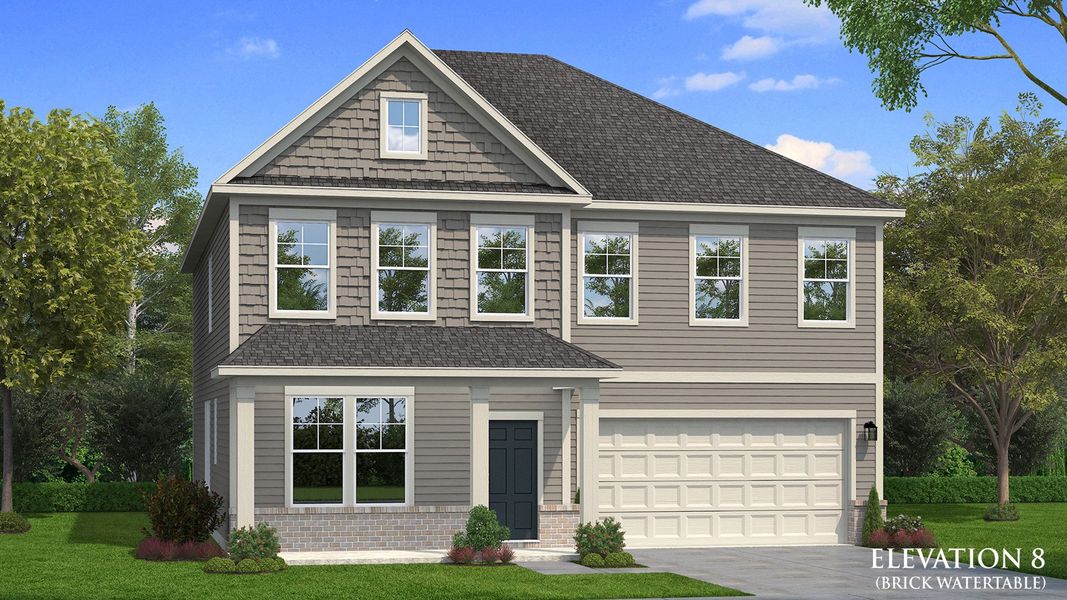 Representative exterior photo of a completed home built from the Wagener by DRB Homes in Everson, Snellville, GA (Image 2). Representative exterior photo of a completed home built from the Wagener by DRB Homes in Everson, Snellville, GA (Image 2).