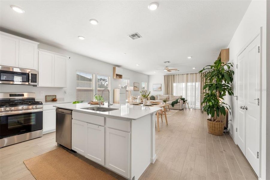 Furnished interior view inside a new home in Country Lane Estates, Williston (Image 11).