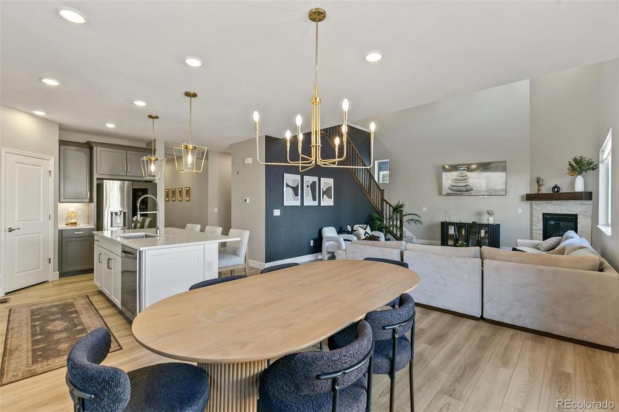 Furnished interior view inside a new home in Sunstone Village at Terrain, Castle Rock (Image 11). Furnished interior view inside a new home in Sunstone Village at Terrain, Castle Rock (Image 11).