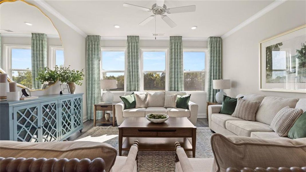 Furnished interior view inside a new home in Oak Ridge Meadows, Locust Grove (Image 3).