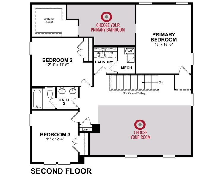 2D floor plan layout for the Emerson by Beazer Homes in Wisteria at GreenHouse, Marietta, GA (Image 4). 2D floor plan layout for the Emerson by Beazer Homes in Wisteria at GreenHouse, Marietta, GA (Image 4).