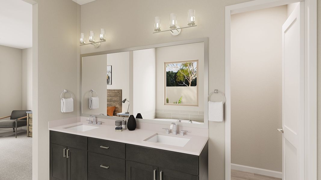 Representative furnished interior of a home built from the Calderwood Plan 4504 by Tri Pointe Homes in Soleo, San Tan Valley (Image 11).