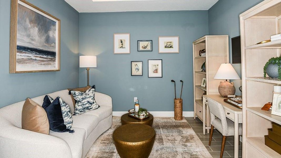 Furnished interior view inside a new home in Esplanade at McKinnon Groves, Winter Garden (Image 13).