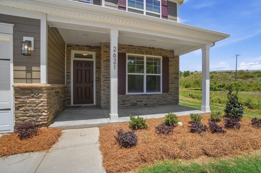 Exterior details and patio area of a home in Ashton Park, Monroe (Image 2). Exterior details and patio area of a home in Ashton Park, Monroe (Image 2).
