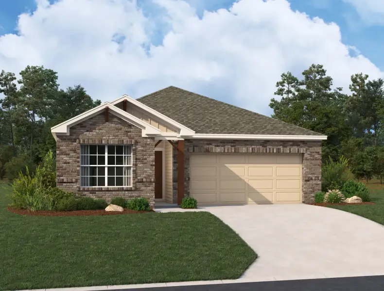 Representative exterior photo of a completed home built from the Cartwright by Ashton Woods in Saddlebrook Ranch, Schertz, TX (Image 11). Representative exterior photo of a completed home built from the Cartwright by Ashton Woods in Saddlebrook Ranch, Schertz, TX (Image 11).