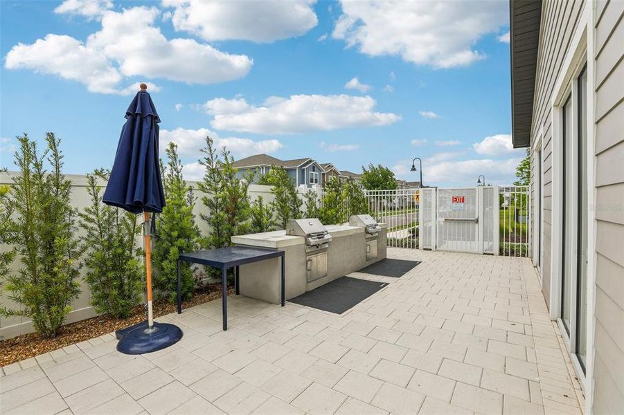 Exterior details and patio area of a home in Bridgewalk, St. Cloud (Image 27).