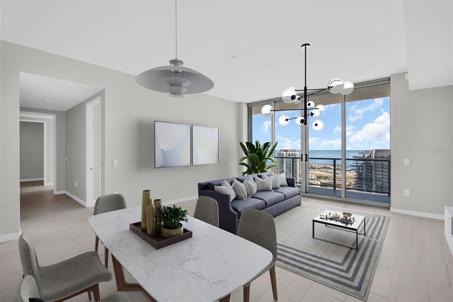 Furnished interior view inside a new home in , St. Petersburg (Image 51).