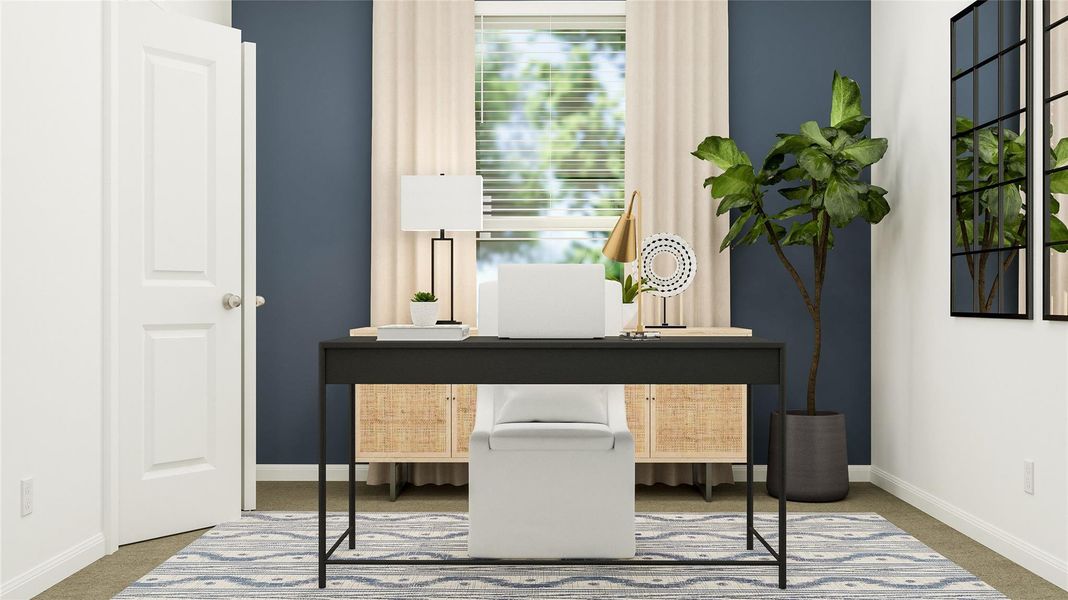 Furnished interior view inside a new home in Cotton Brook: Claremont Collection, Hutto (Image 10).