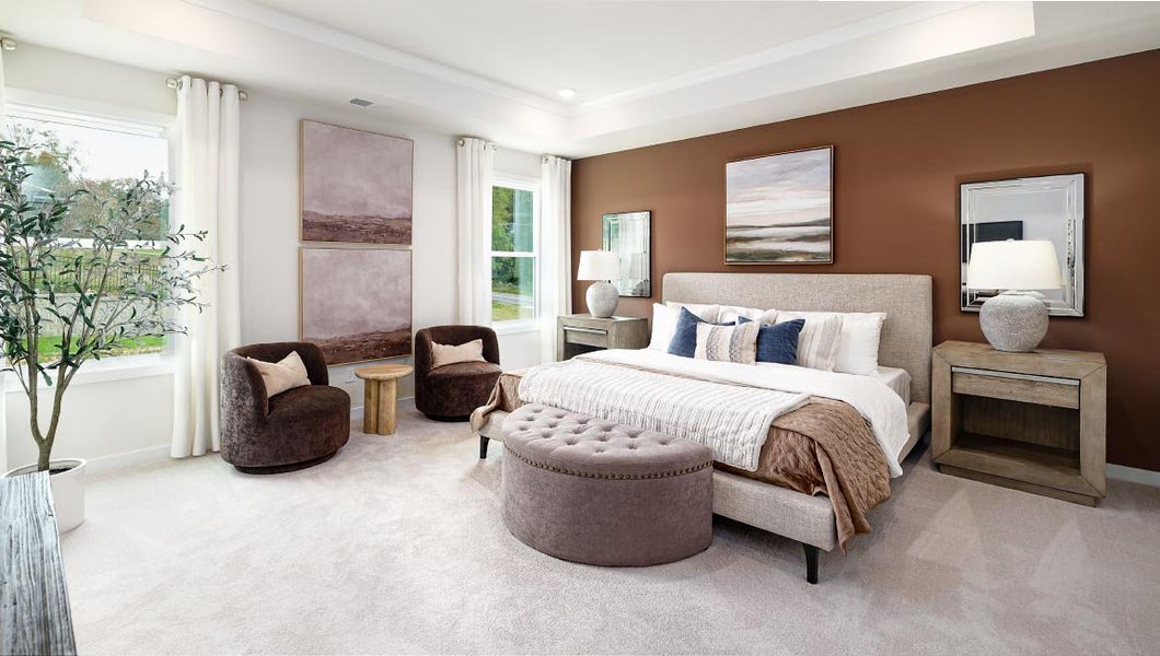 Furnished interior view inside a new home in Sanctuary at Southgate, Indian Trail (Image 21). Furnished interior view inside a new home in Sanctuary at Southgate, Indian Trail (Image 21).