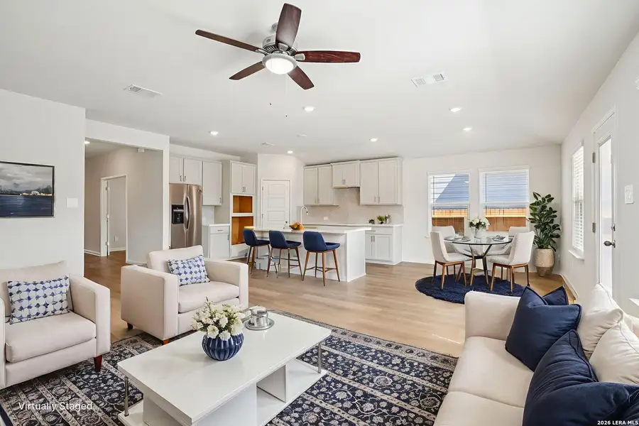Furnished interior view inside a new home in Estancia Ranch - Classic Series, San Antonio (Image 7).