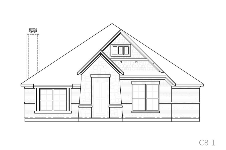 Representative rendering of the exterior for the Eisenhower by John Houston Homes (Image 5).