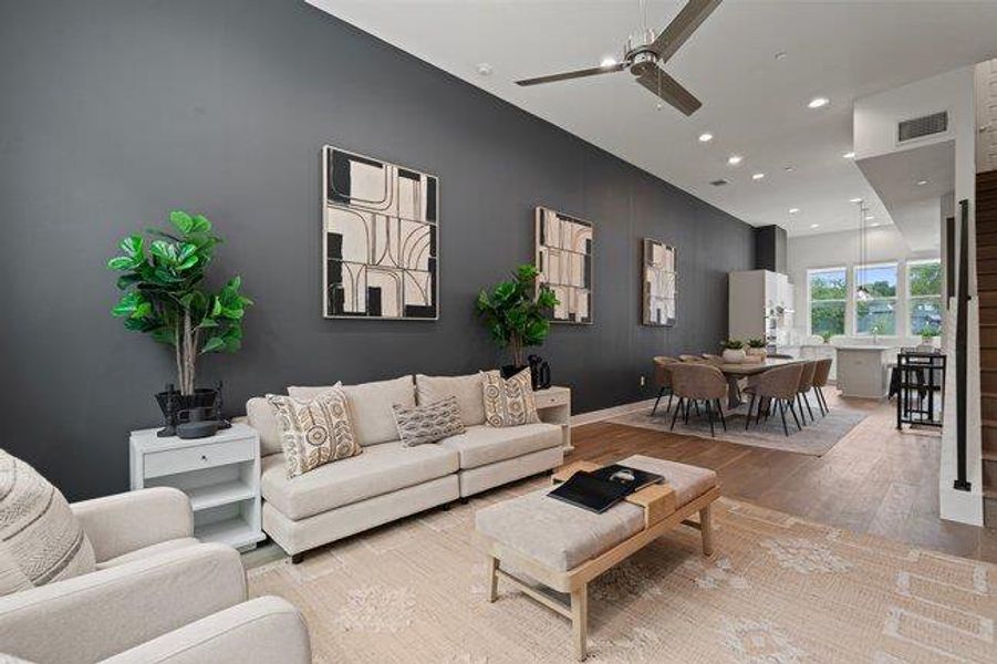 Furnished interior view inside a new home in Bluebonnet Lofts, Austin (Image 17). Furnished interior view inside a new home in Bluebonnet Lofts, Austin (Image 17).