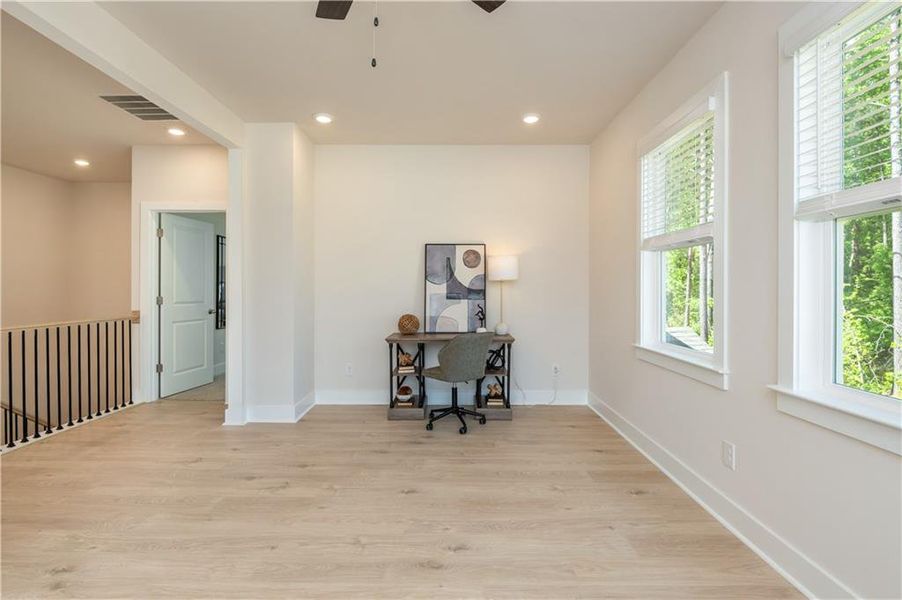 Furnished interior view inside a new home in , Flowery Branch (Image 32).