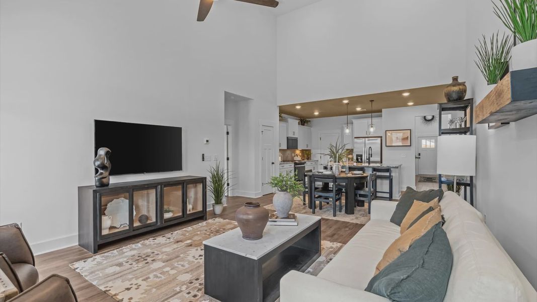 Furnished interior view inside a new home in Village at Midway, Anderson (Image 12). Furnished interior view inside a new home in Village at Midway, Anderson (Image 12).