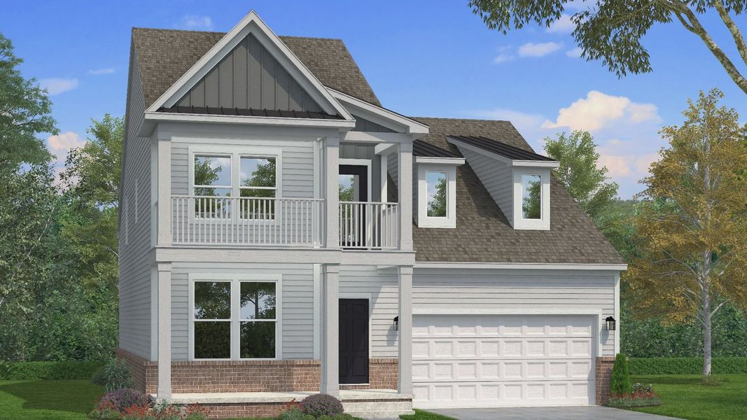 Representative exterior photo of a completed home built from the Lassiter by DRB Homes in Cottages of Bearwood, Mount Pleasant, TN (Image 6).