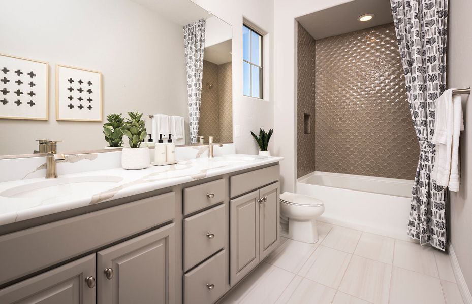 Representative furnished interior of a home built from the Virtue by Pulte Homes in Regent Hills - Enchantment Series, Buckeye (Image 12).