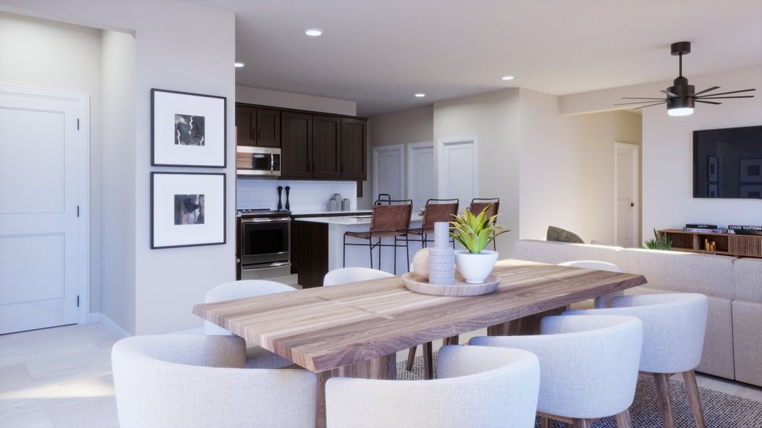 Representative furnished interior of a home built from the Firelight by Risewell Homes in Elara at Moonlight, Maricopa (Image 5).