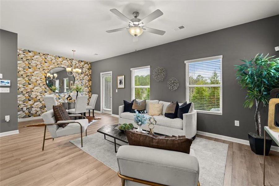 Furnished interior view inside a new home in Reeves Park, Stockbridge (Image 16). Furnished interior view inside a new home in Reeves Park, Stockbridge (Image 16).