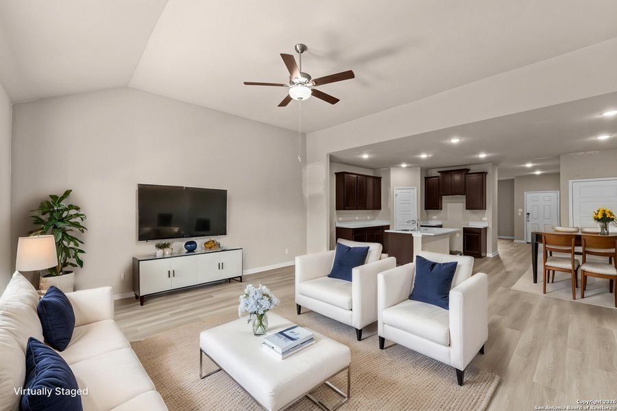 Furnished interior view inside a new home in Meadows at Clear Springs, New Braunfels (Image 7).