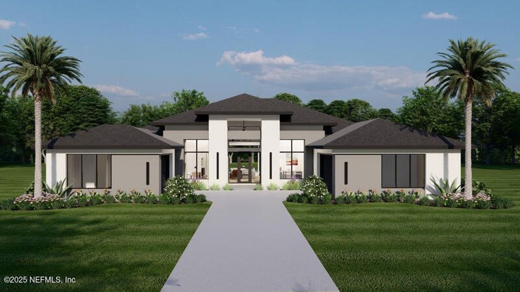 Front exterior of a new home in , St. Augustine, FL, highlighting curb appeal (Image 1). Front exterior of a new home in , St. Augustine, FL, highlighting curb appeal (Image 1).