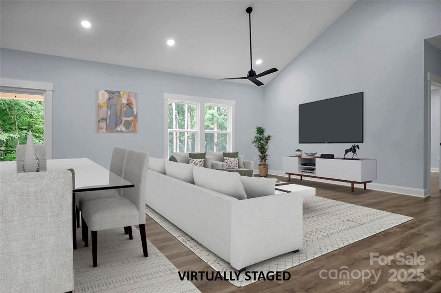 Furnished interior view inside a new home in , Iron Station (Image 8).