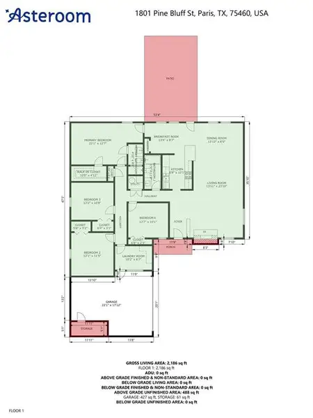 2D floor plan layout of this home in , Paris, TX (Image 4). 2D floor plan layout of this home in , Paris, TX (Image 4).