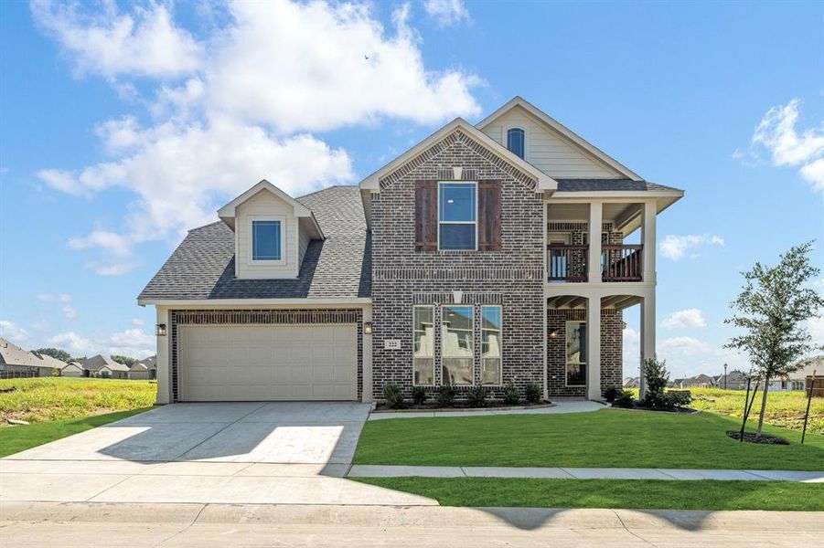 Front exterior of a new home in Sunset Ridge, Alvarado, TX, highlighting curb appeal (Image 1). Front exterior of a new home in Sunset Ridge, Alvarado, TX, highlighting curb appeal (Image 1).