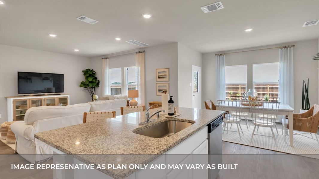 Furnished interior view inside a new home in Trails at Wildhorse, Austin (Image 12).