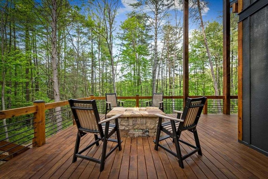 Exterior details and patio area of a home in , Blue Ridge (Image 39).