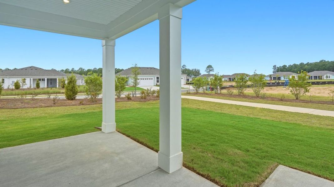 Exterior details and patio area of a home in Sun City Hilton Head, Bluffton (Image 27). Exterior details and patio area of a home in Sun City Hilton Head, Bluffton (Image 27).