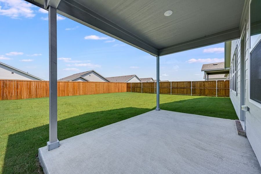 Exterior details and patio area of a home in River Ridge, Crandall (Image 2). Exterior details and patio area of a home in River Ridge, Crandall (Image 2).